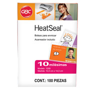 GBC MICA TERMICA HEATSEAL 1208 10 MILESIMAS 10 X 14.5 CM PAQ. CON 100 PZAS-M130172