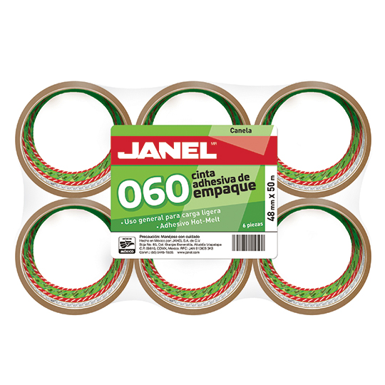 JANEL CINTA CANELA MODELO 060 48MM X 50 M PAQ. CON 6 PZAS-0664850700
