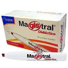 AZOR MARCADOR MAGISTRAL PARA PIZARRON COLOR ROJO CAJA C/12 PIEZAS-301.8350RO
