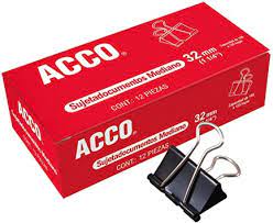 [ACC-SUJ-P2463] ACCO SUJETADOCUMENTOS MEDIANO 32MM CAJA CON 12 PZAS-P2463