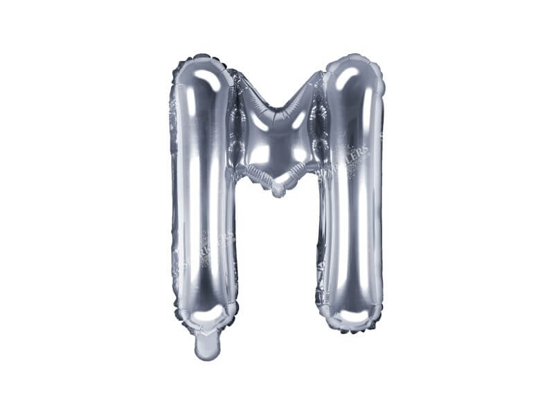 ADRILU GLOBO LETRA "M" PLATA 14" 35 CM-361472