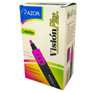 AZOR RESALTADOR FLUORESCENTE VISION PLUS COLOR ROSA CAJA CON 12 PZAS-301.2600RS