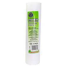 BARRILITO ETIQUETA AUTOADHERIBLE 550 BLANCAS ROLLO 22MM X 12MM PAQ. CON 10 PZAS-ET2212