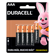 DURACELL PILA MN2400 ALCALINA AAA DE 1.5V PAQ. CON 4+1 PZAS