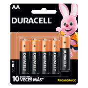 DURACELL PILA MN1500 ALCALINA AA 1.5V PAQ. CON 4 PZAS