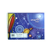 ESTRELLA CUADERNO FORMA ITALIANA CON ESPIRAL C7 100 HOJAS-0168