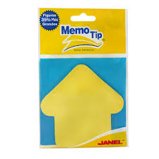 JANEL NOTAS ADHESIVAS MEMO TIP FORMA FLECHA (3X3)-6603535050FLECH