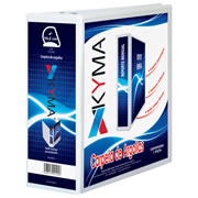 KYMA CARPETA HERRAJE "D" 4'' TAMAÑO CARTA COLOR BLANCO-CPKCBHD-400-BCA