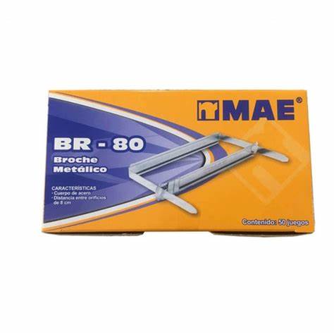 MAE BROCHE PARA ARCHIVO CAJA CON 50 -BR80