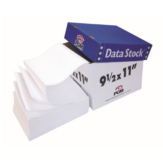 PCM PAPEL STOCK 9 1/2" X 11 1 TANTO BLANCO CAJA CON 3000 FORMAS-DS00113000B