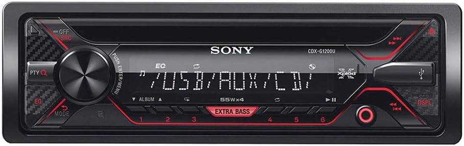 SONY AUTOESTEREO CDXG1200U RECEPTOR DE CD'R EXTRA BASS 4 SALIDAS 90301EL