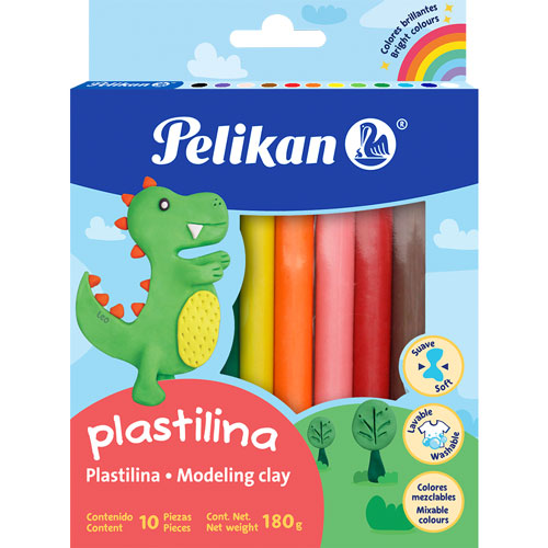 PELIKAN PLASTILINA CON 10 COLORES SURTIDO