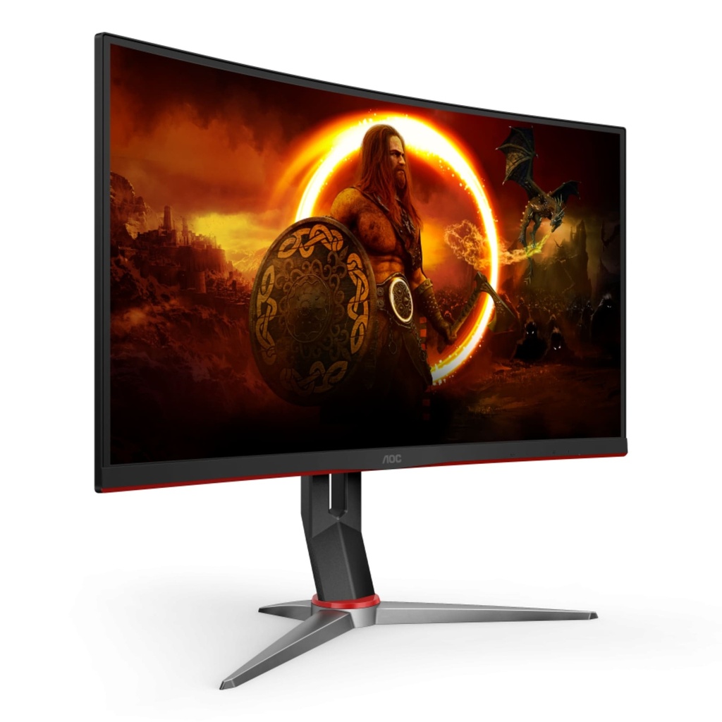 AOC MONITOR LED 27 CURVO  FULL HD FREESYNC PREMIUM 165HZ HDMI NEGRO/ROJO