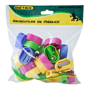 [DIE-SAC-6641] DIETRIX SACAPUNTAS DE PLASTICO BOLSA CON 25 PIEZAS DE COLORES-6641