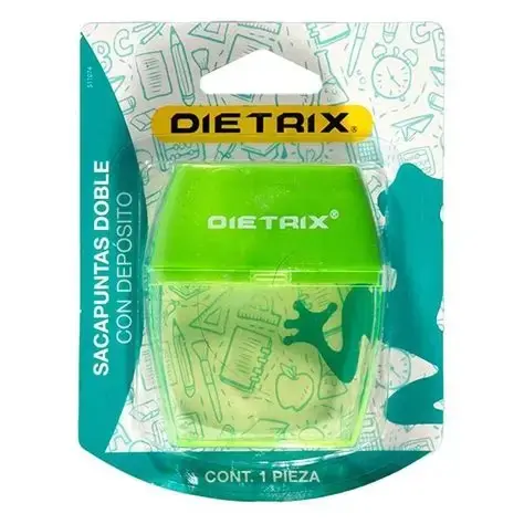 [DIE-SAC-1074] DIETRIX SACAPUNTAS DE PLASTICO 2 ORIFICIOS BLISTER C/1 PIEZA