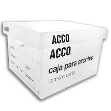 [ACC-CJA-P3477] ACCO CAJA DE ARCHIVO MUERTO CARTA DE PLASTICO COLOR BLANCO 35 X 29.3 X 26CM - P3477