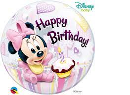 [ADR-GLO-410656] ADRILU GLOBO BURBUJA SENCILLA 22" MINNIE MOUSE BOW-TIQUE-410656