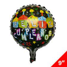 [ADR-GLO-232340] ADRILU GLOBO FELIZ CUMPLEAÑOS NEGRO TAMAÑO MEDIANO-232340