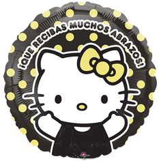 [ADR-GLO-346191] ADRILU GLOBO HELLO KITTY ABRAZOS NEGRO TAMAÑO MEDIANO-346191