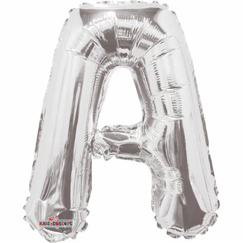 [ADR-GLO-361359] ADRILU GLOBO LETRA "A" PLATA 14" 35 CM-361359