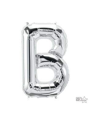 [ADR-GLO-361366] ADRILU GLOBO LETRA "B" PLATA 14" 35 CM-361366