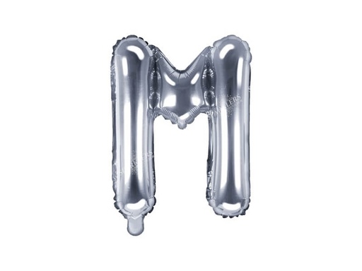 [ADR-GLO-361472] ADRILU GLOBO LETRA "M" PLATA 14" 35 CM-361472