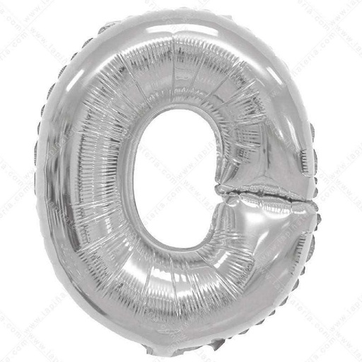 [ADR-GLO-361502] ADRILU GLOBO LETRA "O" PLATA 14" 35 CM-361502