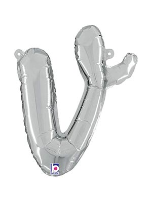 [ADR-GLO-LETRAV] ADRILU GLOBO LETRA "V" PLATA 14" 35 CM-LETRAV