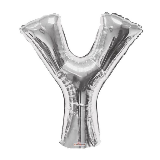 [ADR-GLO-361601] ADRILU GLOBO LETRA "Y" PLATA 14" 35 CM-361601