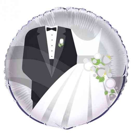 [ADR-GLO-355532] ADRILU GLOBO MI BODA COLOR BLANCO TAMAÑO CHICO-355532