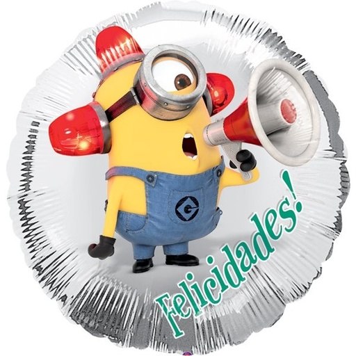 [ADR-GLO-304870] ADRILU GLOBO MINNION PLATEADO TAMAÑO MEDIANO-304870
