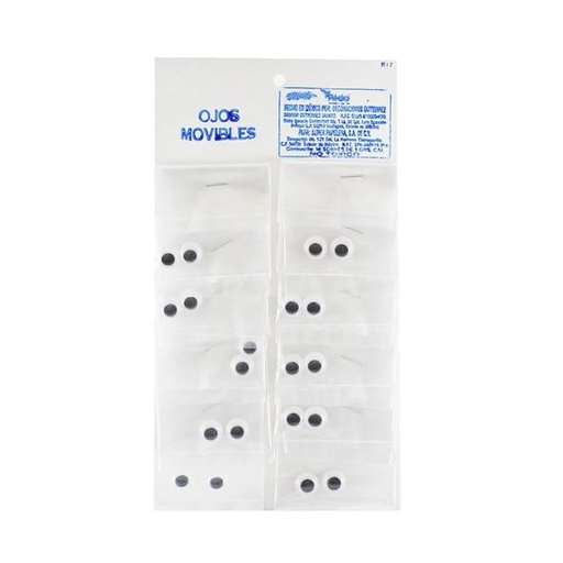 [AKI-OJO-34506012] AKIO OJOS MOVIBLES NO 12 PAQ. CON 10 PARES-34506012
