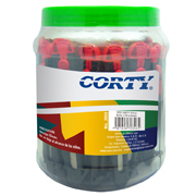 [AZO-CUT-307.3055] AZOR CUTTER CHICO DE PLASTICO 9MM VARIOS COLORES BOTE CON 50 PZAS-307.3055