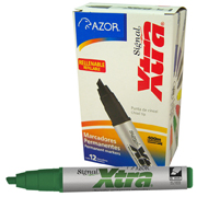 [AZO-MAR-301.40004] AZOR MARCADOR PERMANENTE SIGNAL XTRA COLOR VERDE CAJA CON 12 PIEZAS-301.40004