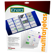 [AZO-MIC-302.381] AZOR MULTITARJETAS KINERA TAMAÑO CARTA PAQ. CON 10 HOJAS CON CAPACIDAD PARA 200 TARJETAS-302.381