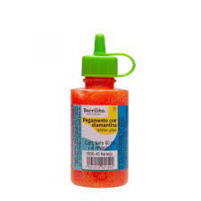 [BAR-PEG-550049] BARRILITO PEGAMENTO CON DIAMANTINA NARANJA 60ML-550049