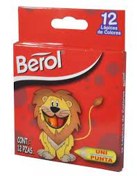[BER-COL-3021000] BEROL COLORES REDONDOS CORTOS CAJA CON 12 PZAS-3021000