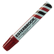 [BER-MAR-119228PZ] BEROL MARCADOR PERMANENTE ESTERBROOK PUNTA CINCEL COLOR ROJO-119228