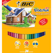 [BIC-COL-9324] BIC COLORES CONTE EVOLUTION DE RESINA CAJA CON 24 PZAS-3270220060093-9324