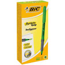 [BIC-MAR-GBL-12] BIC MARCATEXTOS PUNTA CINCEL BRITE LINER CAJA 12 PZAS VERDE-GBL-12