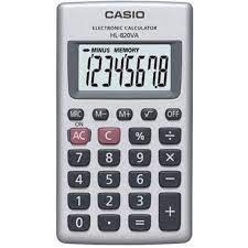 [CAS-CAL-HL820] CASIO CALCULADORA HL820 BASICA 8 DIGITOS COMA CADA 3 DIG PLATA