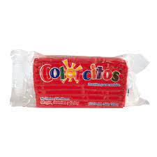 [COL-PLA-060RJ] COLORCITOS PLASTILINA EN BARRA 060 180G ROJO-060RJ