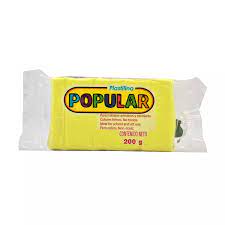 [CLM-PLA-170AMALI] COLORIM POPULAR PLASTILINA EN BARRA 170 200G FLUORESCENTE AMARILLO LIMON-170AMALI