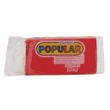 [CLM-PLA-200RJIRI] COLORIM POPULAR PLASTILINA EN BARRA 200 200G FLUORESCENTE ROJO IRIS-200RJIRI