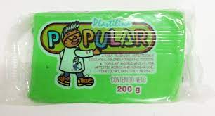 [CLM-PLA-210VDELI] COLORIM POPULAR PLASTILINA EN BARRA 210 200G FLUORESCENTE VERDE LIMON-210VDELI