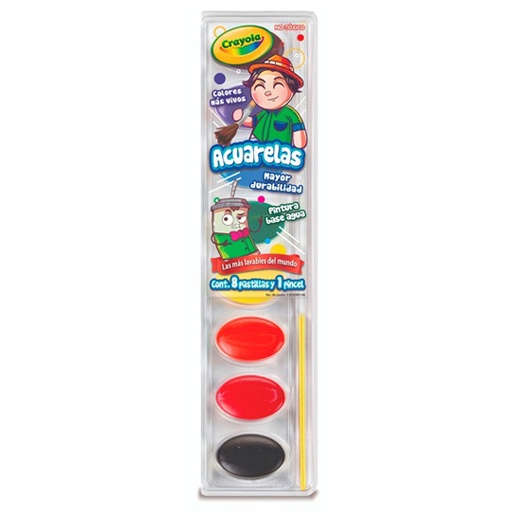 [CRA-ACU-530509] CRAYOLA ACUARELAS PAQ. CON 8 COLORES-53-0509-7501058253095