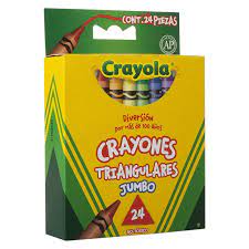 [CRA-CRA-524324] CRAYOLA CRAYONES TRIANGULARES CAJA CON 24 PZAS. 52-4324-7501058243249