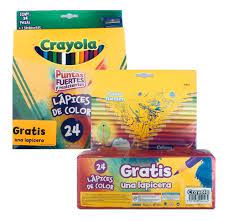 [CRA-COL-684026] CRAYOLA LAPICES DE COLOR CAJA CON 24 PZAS + LAPICERA-68-4026-7501058240262