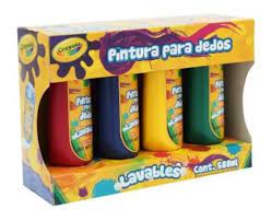 [CRA-PIN-550005] CRAYOLA PINTURAS PARA DEDOS CAJA CON 4 COLORES-55-0005-071662200053