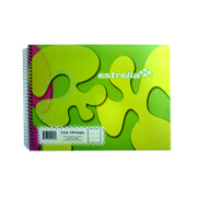 [EST-CUA-0156] ESTRELLA CUADERNO FORMA ITALIANA CON ESPIRAL RAYA 100 HOJAS-0156